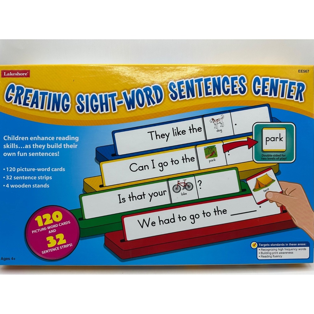 Lakeshore Learning Creating Sight-Word Sentences Center EE567 1 Card Missing
